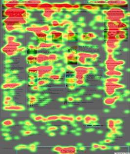 Heat map for AbeBooks, in which warmer areas indicate greater interest